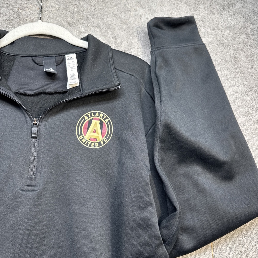 Atlanta United FC Adidas Men's Black Quarter Zip Pullover Large